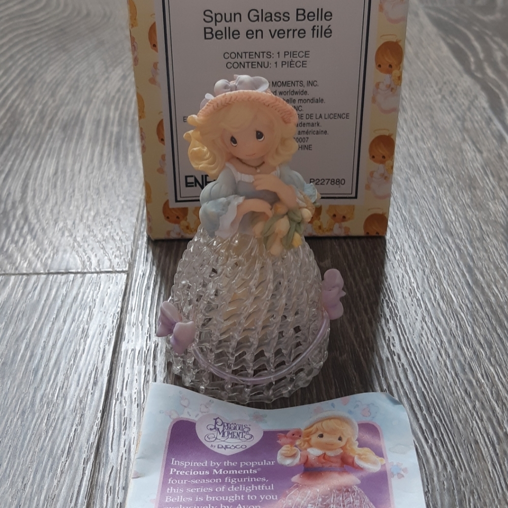 Precious Moments Spun Glass Belle. NIB with paperwork.